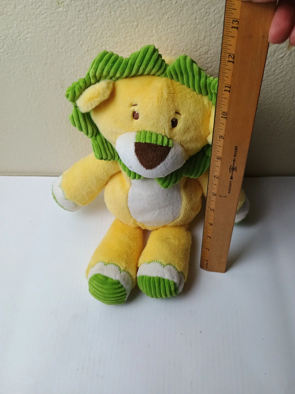 Animal Adventure Soft Yellow & Green Plush Lion Stuffed Animal - Cozy Cuddly Toy